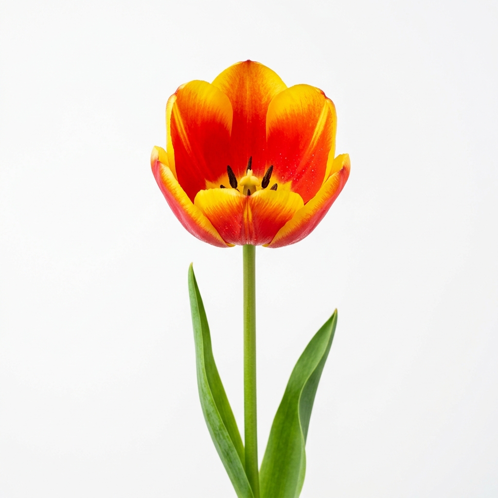 Original Tulip photo on white background